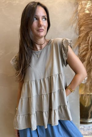 Classic Cotton Smock Tee Mocha